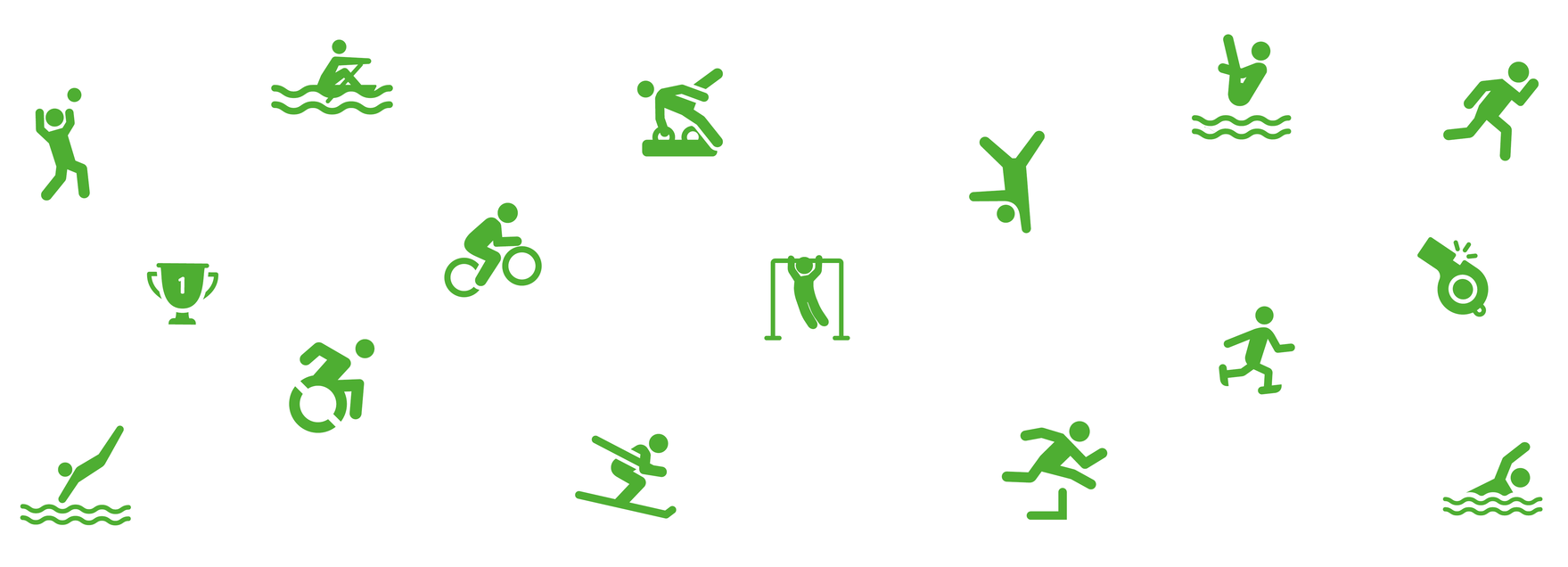 Grafik mit verschiedenen Sportarten-Icons
