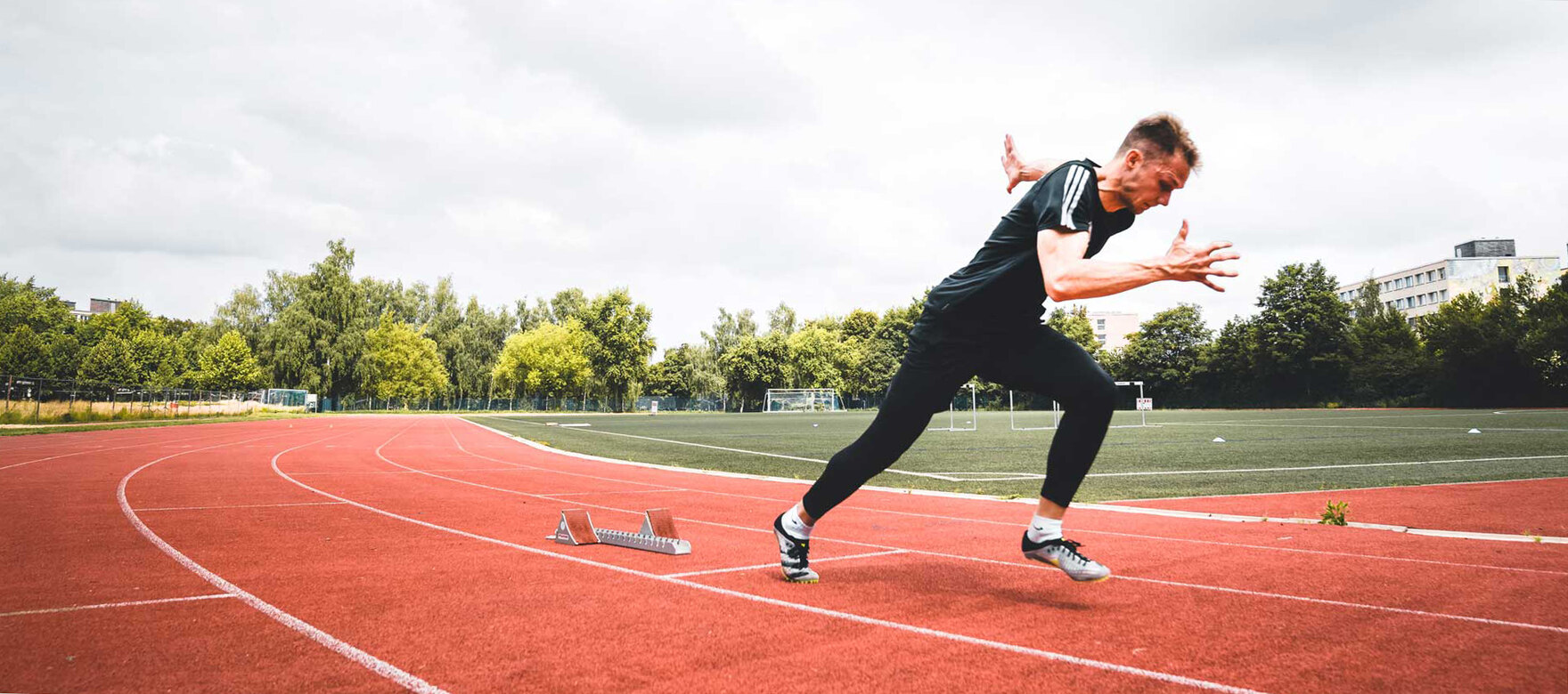 Polizeimeisteranwärter Marvin beim Sprint-Training